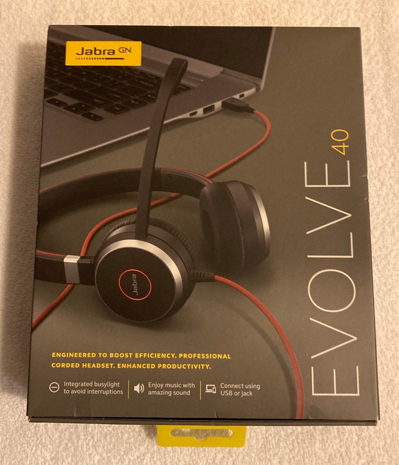 Jabra Evolve 40 Professionele Bedrade Headset, Audio, Tv en Foto, Koptelefoons, Ophalen of Verzenden, Nieuw, On-ear, Jabra