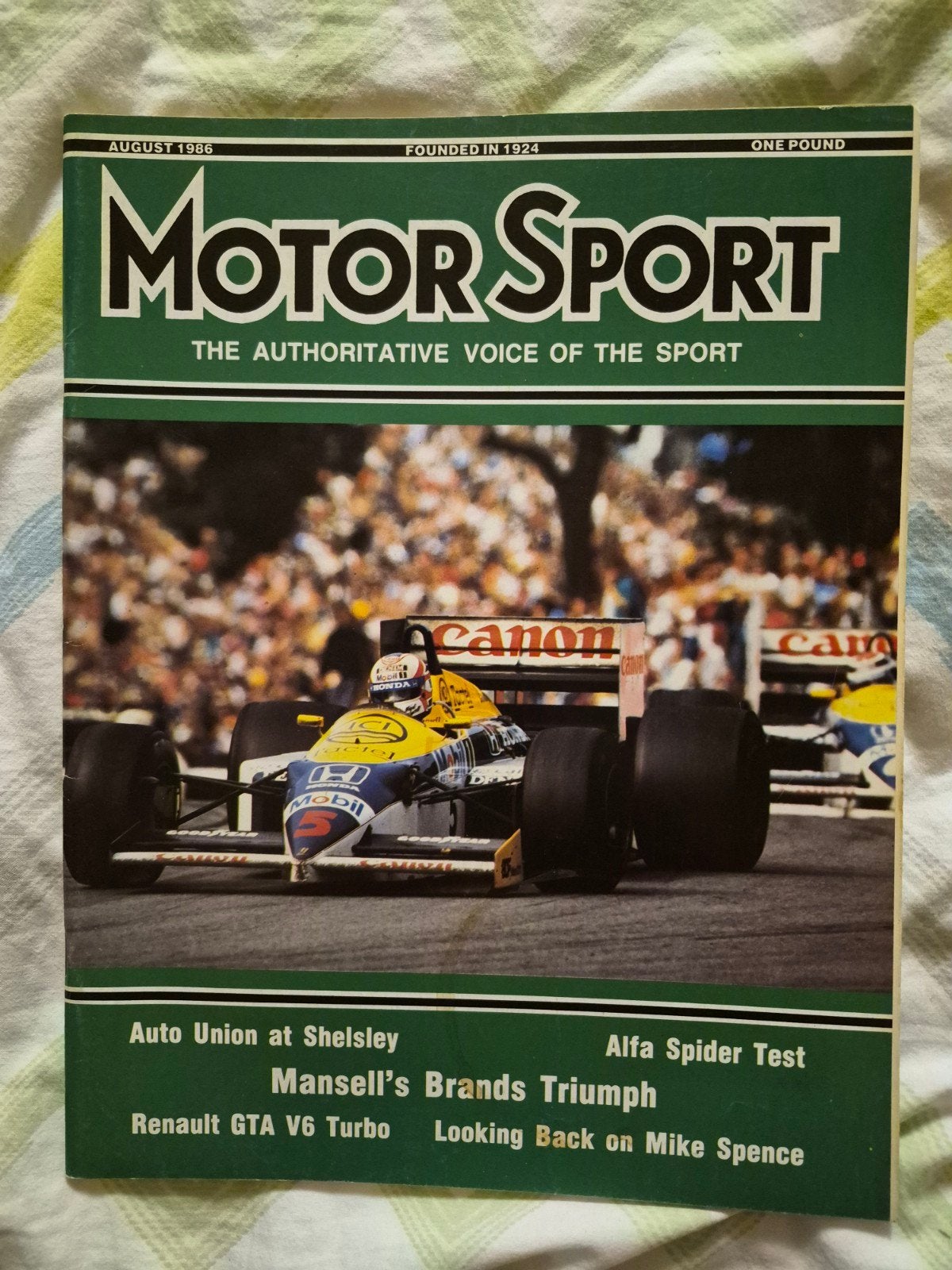 Motor Sport Magazine Augustus 1986 - Formule 1 Klassieker, Boeken, Ophalen of Verzenden, Gelezen, Sport en Vrije tijd