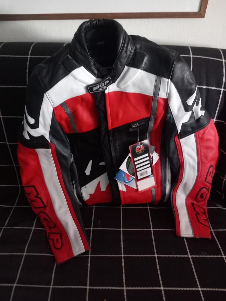 MQP Aces Spyne leren motorjas, maat 54, nieuw!, Motoren, Kleding | Motorkleding, Nieuw met kaartje, Heren, MQP, Jas | leer