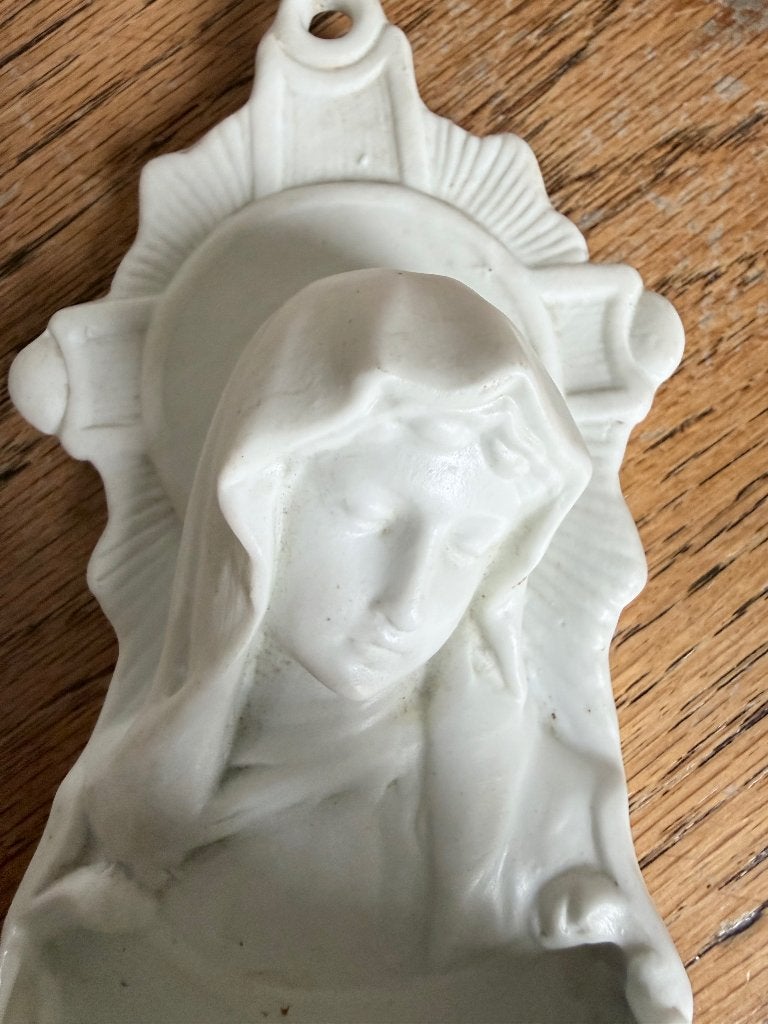 Antiek wijwatervaatje Maria, Ophalen of Verzenden
