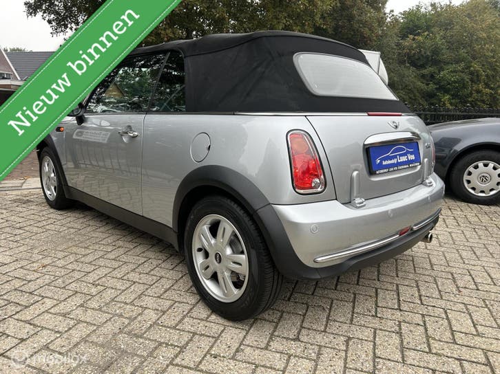 Mini Cabrio 1.6 One Cabrio 2e Eig Beurt , Remmen,APK, Auto's, Gebruikt, Zwart, 4 cilinders, Cabriolet
