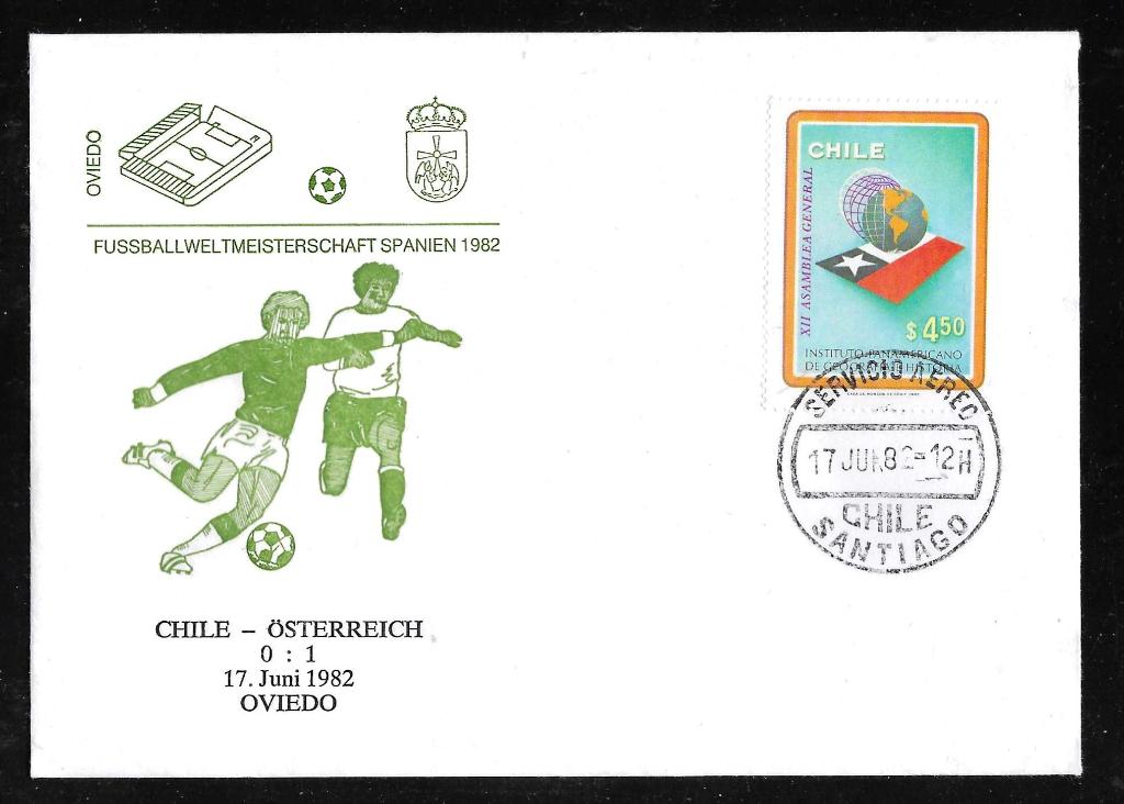 Chili Michel FDC 982, Ophalen of Verzenden, Gestempeld, Zuid-Amerika