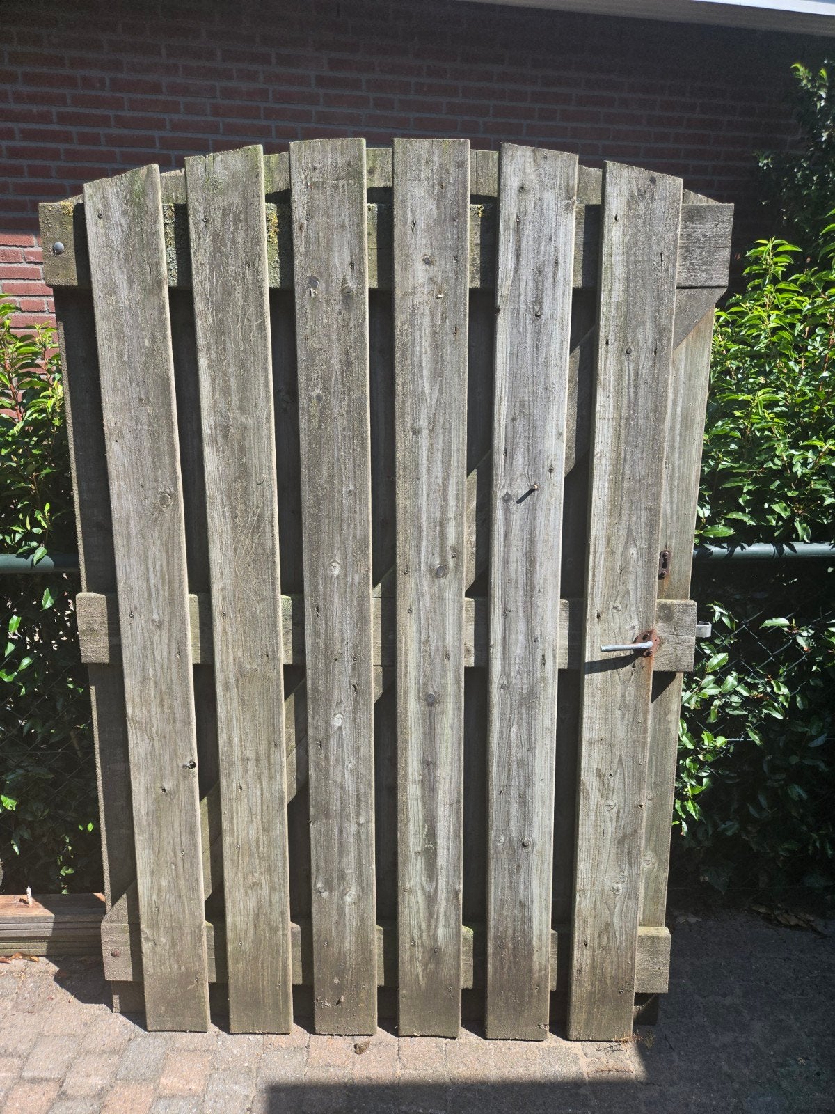 Houten toegangspoort, Tuin en Terras, Ophalen, Minder dan 3 meter, Hout, 1 tot 2 meter