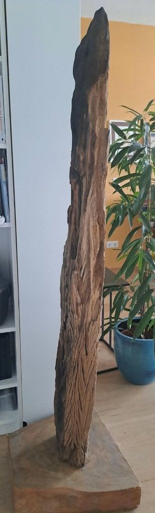 houten ornament (voor mooie vloerlamp?), Ophalen
