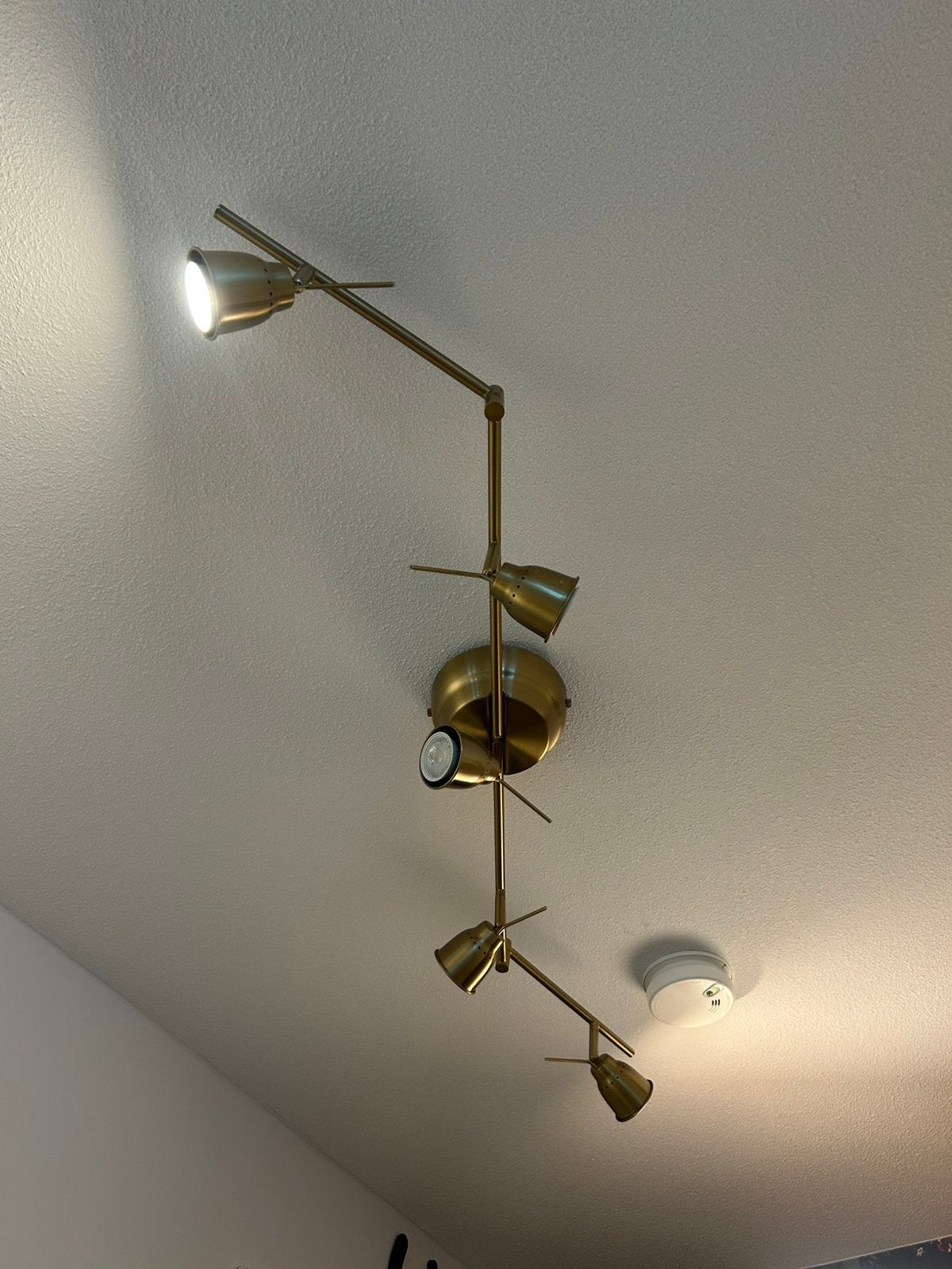 IKEA Barometer Plafondrail, 5 spots, messingkleur, Ophalen, Zo goed als nieuw