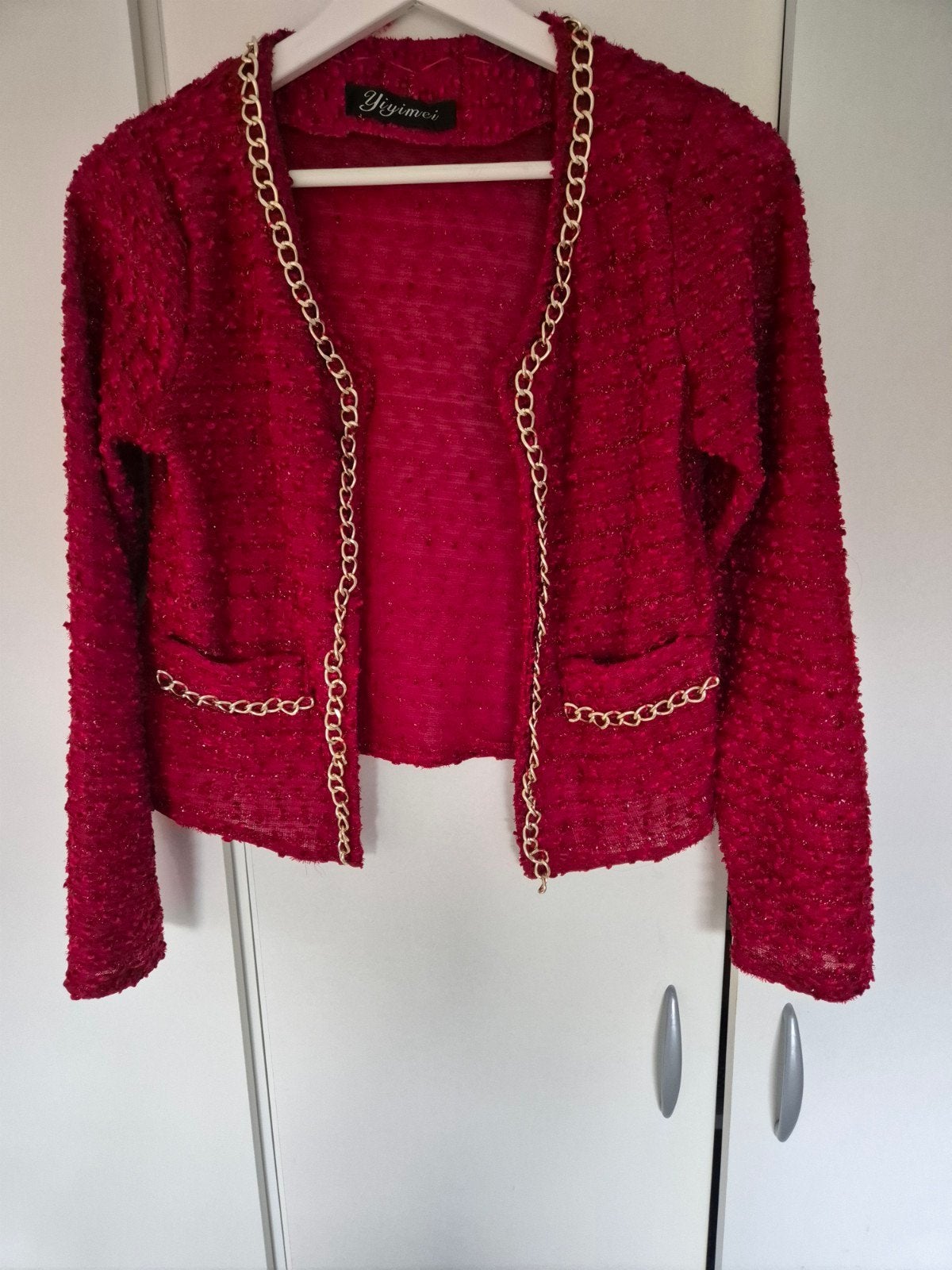Blazer Rood Maat S/M, Ophalen of Verzenden, Zo goed als nieuw, Maat 36 (S), Rood