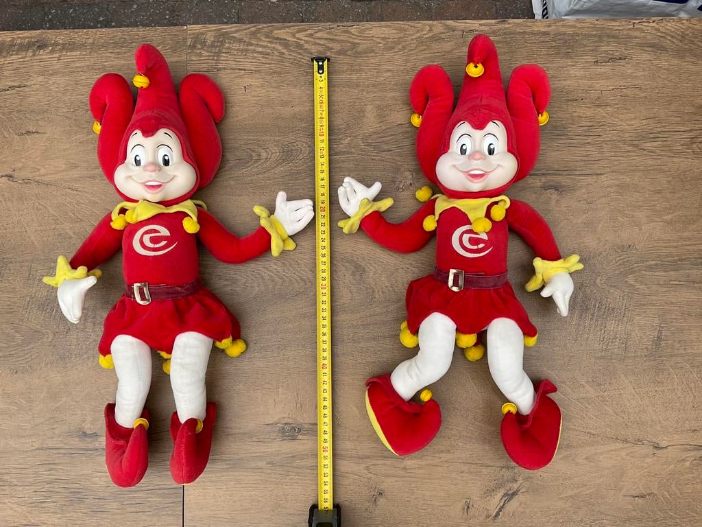 2 zgan, niet kapot, grote Efteling Pardoes poppen ca 50cm, Ophalen, Zo goed als nieuw, Beeldje of Poppetje