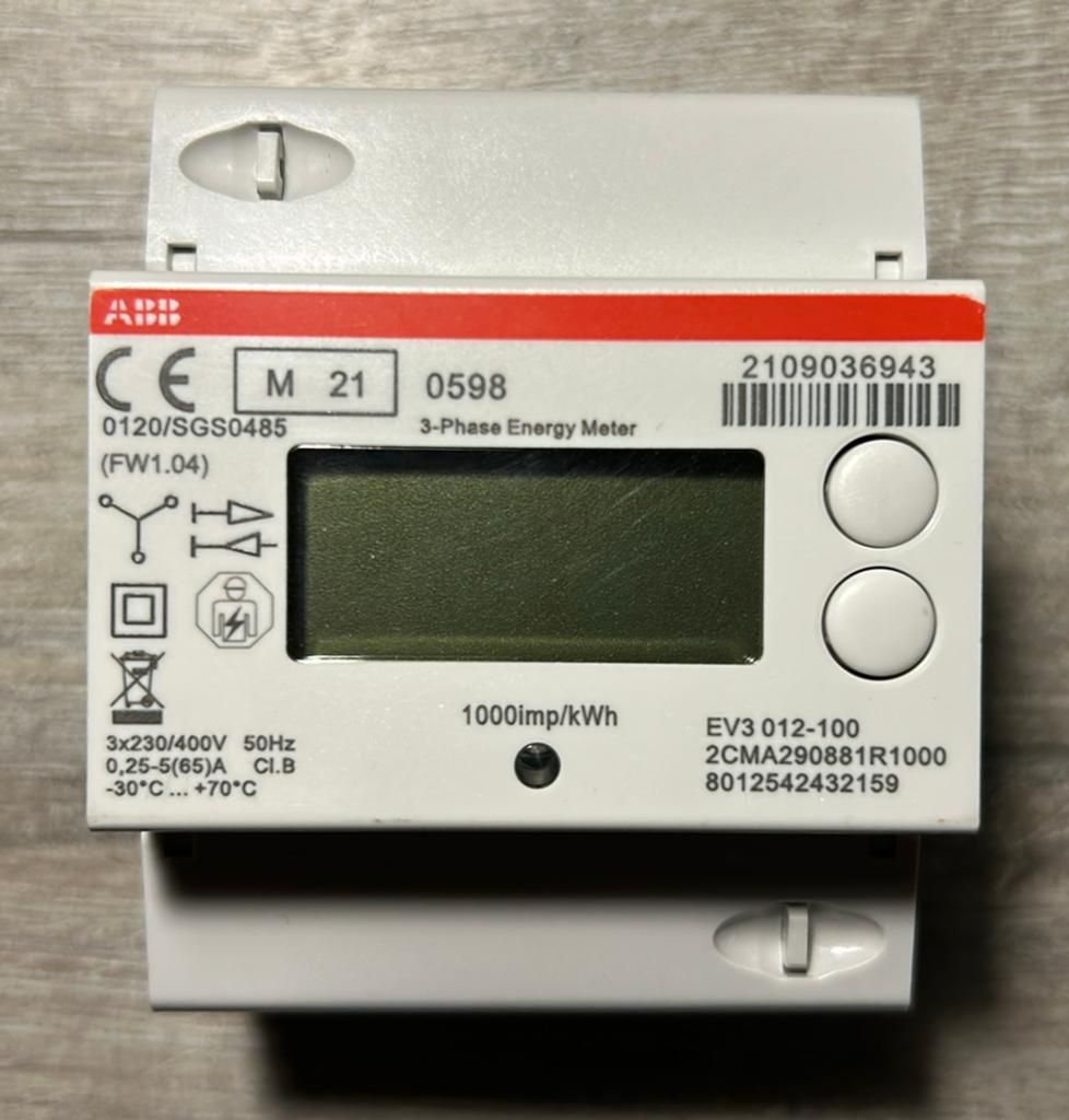 ABB 3-fase energiemeter, Doe-het-zelf en Verbouw, Meetapparatuur, Ophalen of Verzenden, Zo goed als nieuw