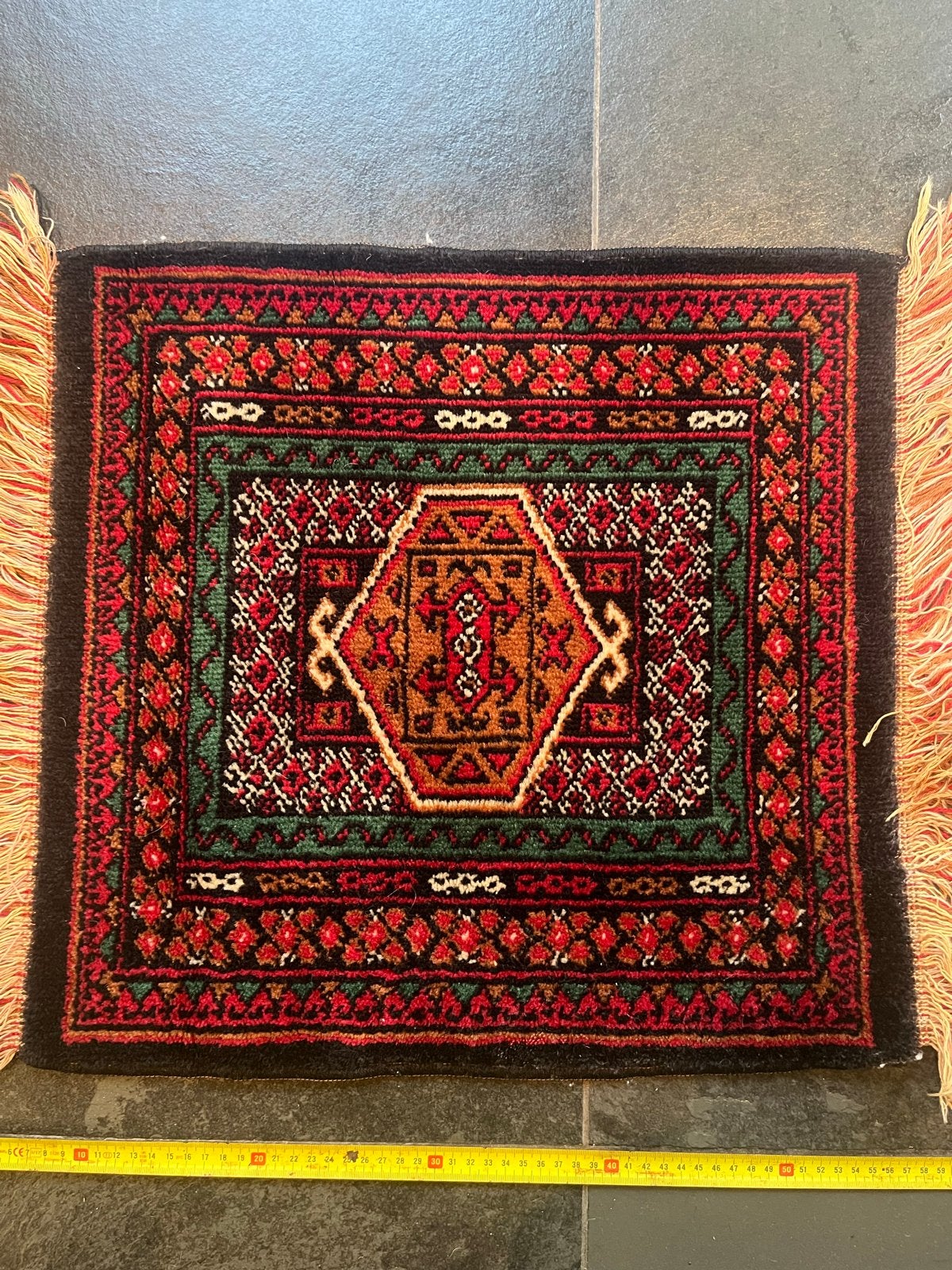 Prachtig handgeknoopt Perzisch tapijtje, Minder dan 50 cm, 50 tot 100 cm, Ophalen of Verzenden, Zo goed als nieuw