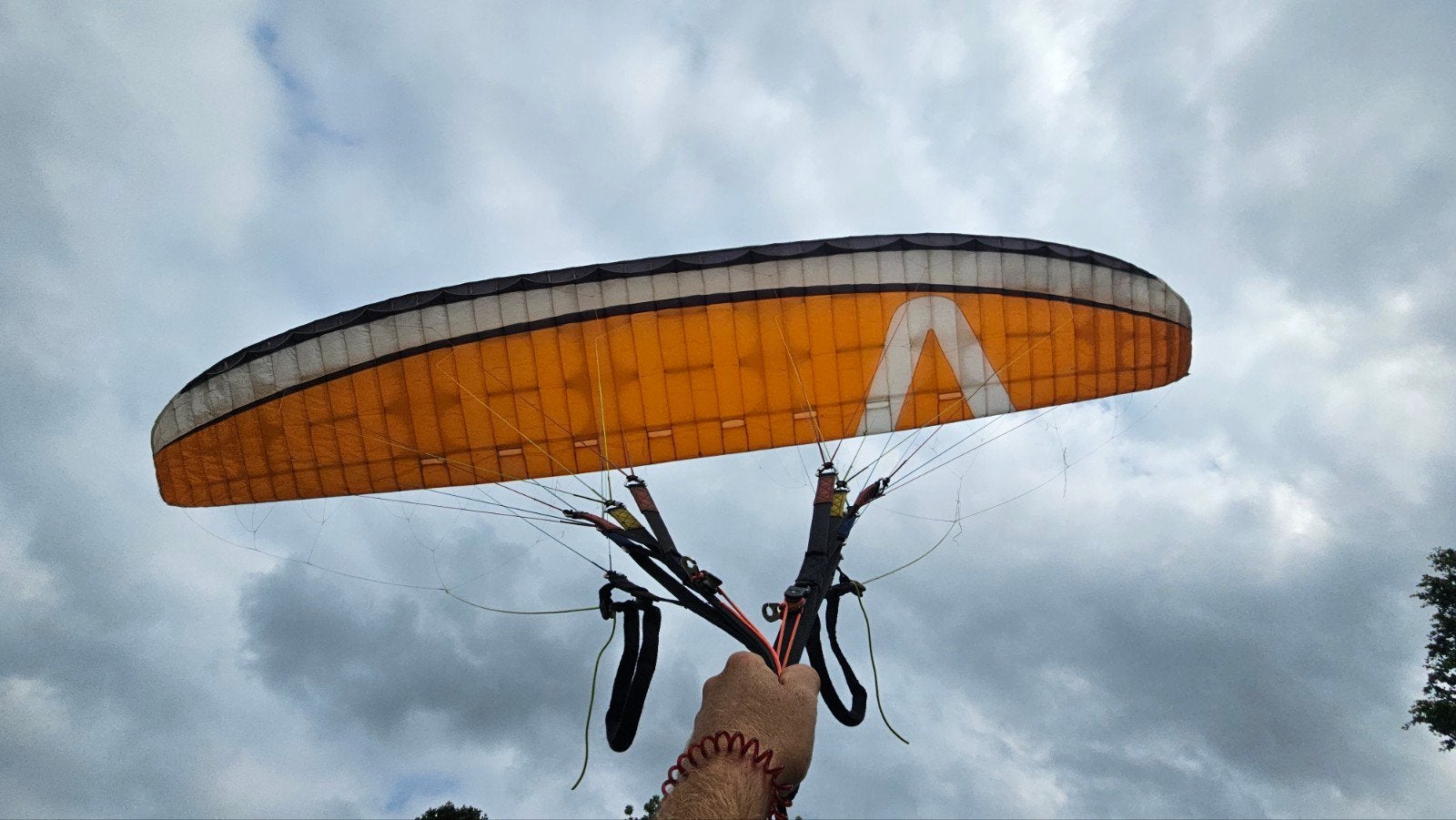 Skywalk Tequila Paraglider - Oranje/Wit IN PRIJS VERLAAGD, Ophalen of Verzenden, Gebruikt, Scherm