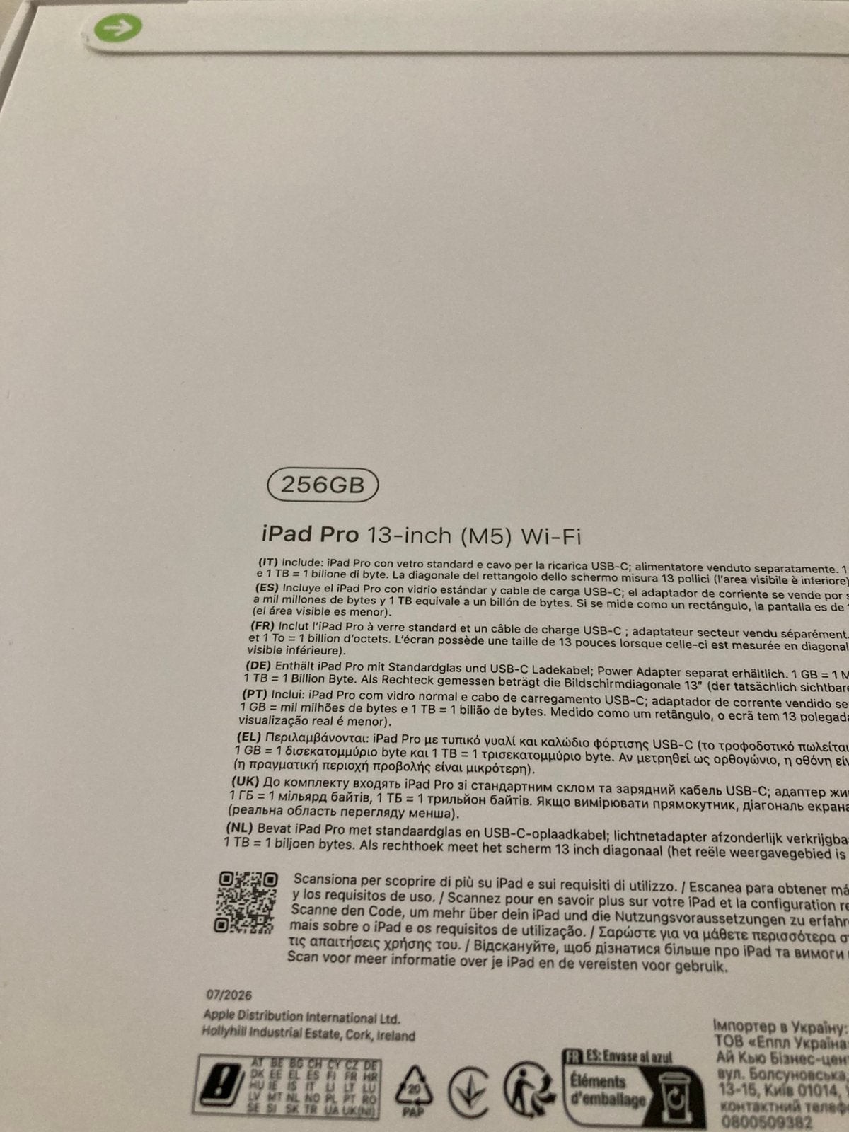 Foto 3 van Ipad Pro 13 inch M5 wifi 256gb garantie/bon/geseald Ruil