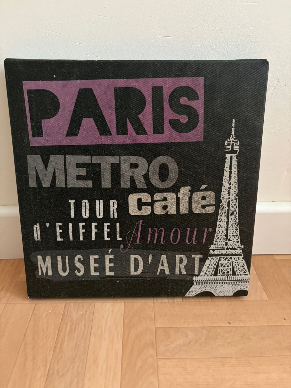 Parijs wanddecoratie canvas 25x25, Ophalen, Nieuw
