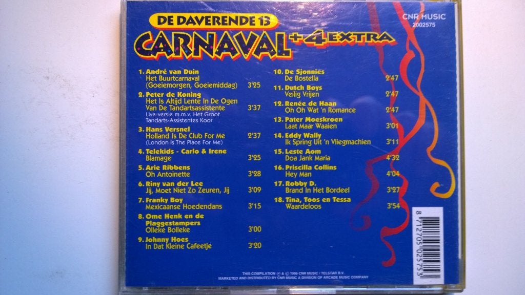 De Daverende 13 Carnaval + 4 Extra, Ophalen of Verzenden, Zo goed als nieuw, Nederlandstalig, Album