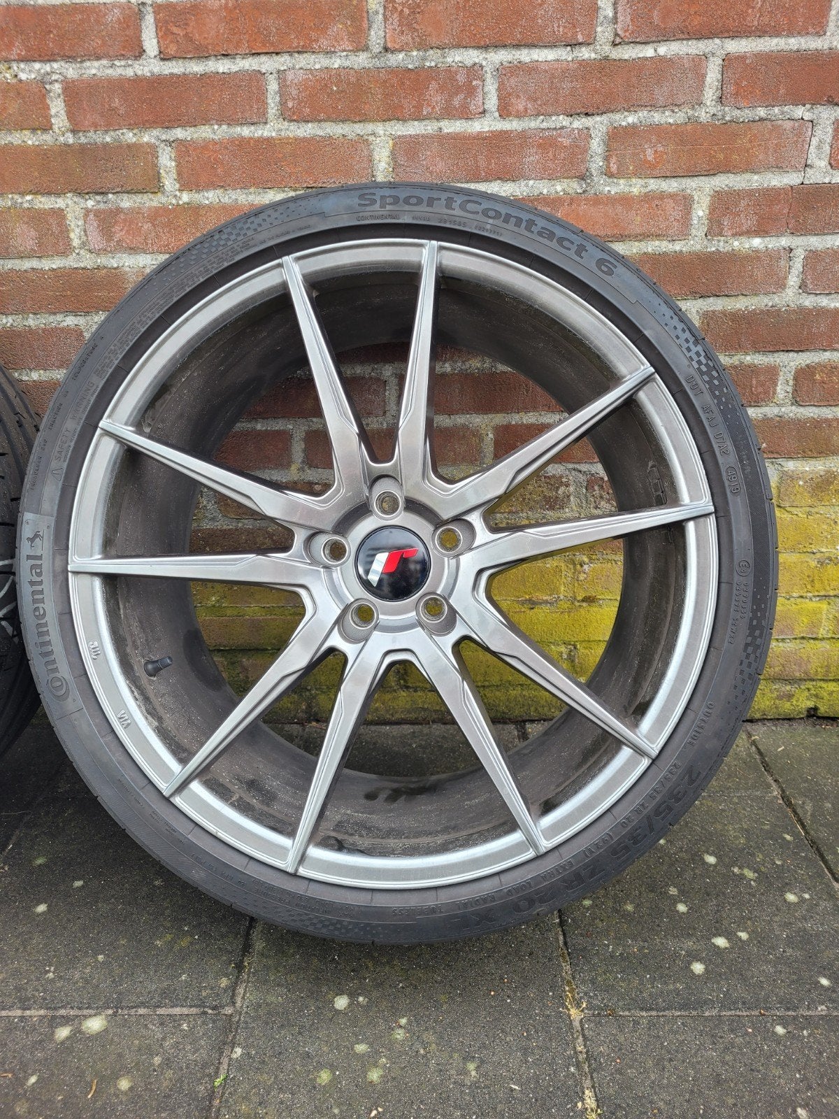 4 JR21 sportvelgen met Continental sportcontact 6 banden, Auto-onderdelen, Banden en Velgen, Ophalen, Gebruikt, 235 mm, Band(en)