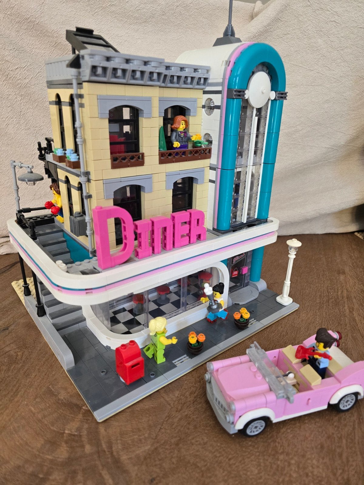 Bouwstenen set Amerikaanse Diner - Lego compatibel, Ophalen of Verzenden, Zo goed als nieuw, Overige merken