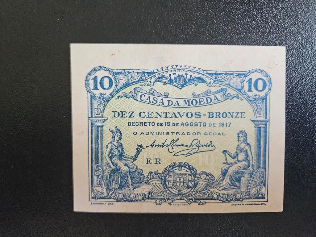 Portugal pick 95c 1917 UNC-, Ophalen of Verzenden, Overige landen, Los biljet