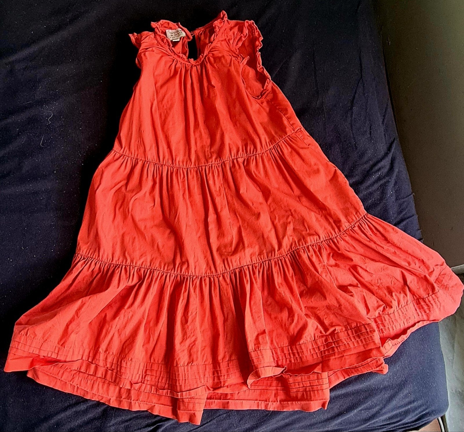 Scotch & Soda Zomer/Herfstjurk - Oranje - Maat 134, Verzenden, Meisje, Jurk of Rok