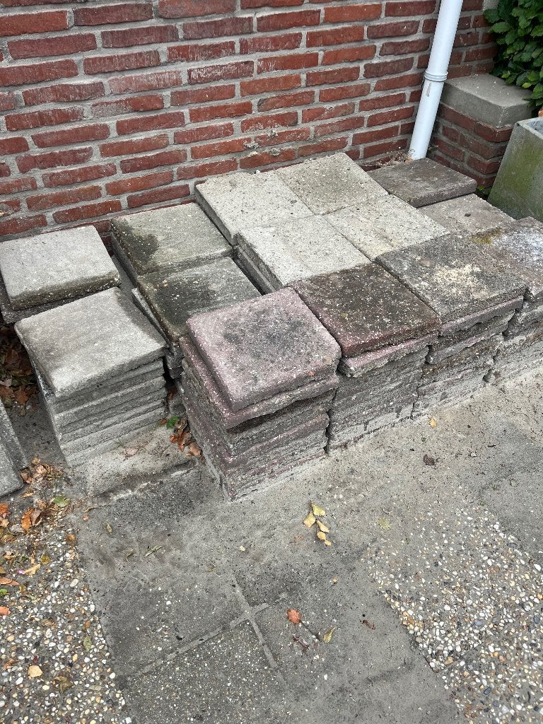 Tegels gratis, Tuin en Terras, Tegels en Klinkers, Ophalen, Gebruikt, Beton, Terrastegels