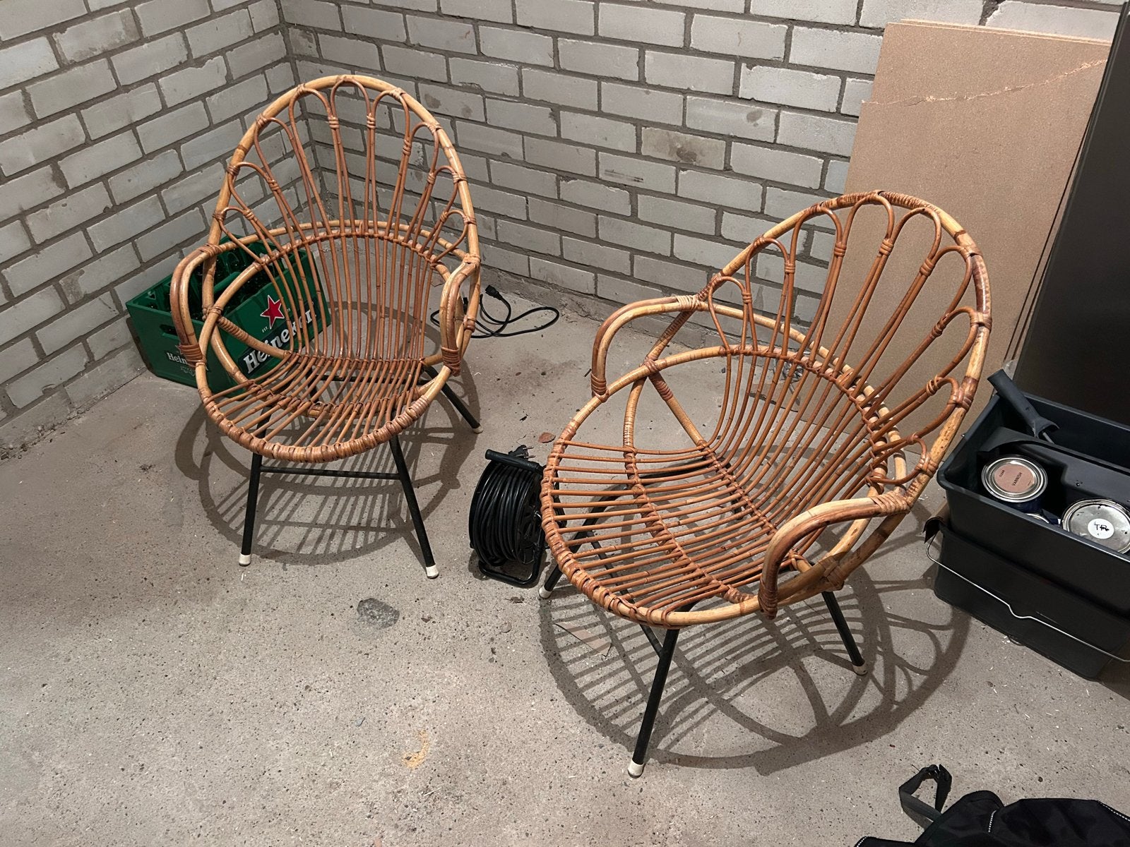 Set van 2 vintage rotan stoeltjes, Ophalen