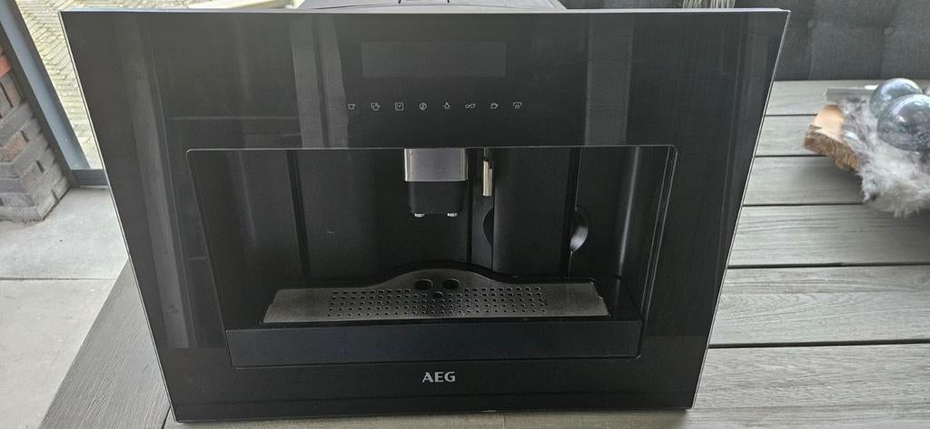 AEG KKE884500B inbouw koffiezetapparaat bonen, Ophalen, Gebruikt, Koffiemachine, Gemalen koffie