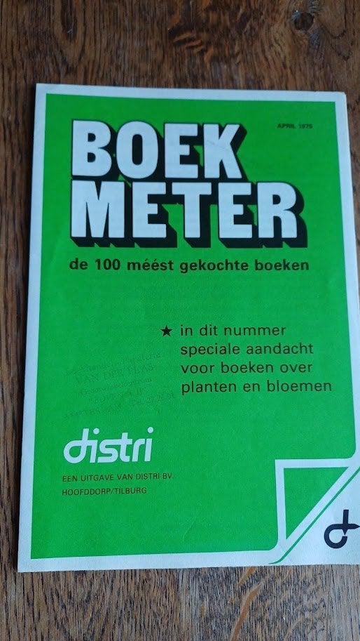 Boekmeter april 1975 De meest verkochte boeken keetje tippel, Ophalen of Verzenden, Gebruikt, Overige typen