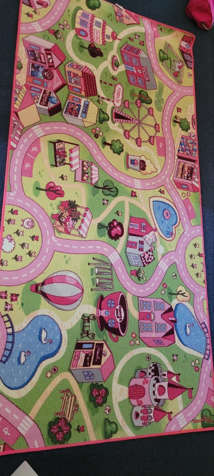 Speelkleed met stad en prinsessenkasteel, Ophalen, Gebruikt, Kinderlijk, Speels, Stad, 150 tot 200 cm