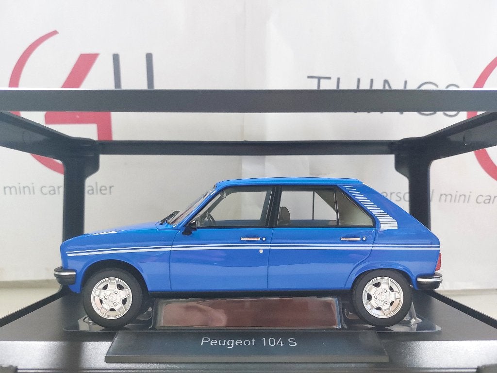 Norev 1:18 Peugeot 104 S 1981 Ibis blauw nieuw, Ophalen of Verzenden, Nieuw, Auto, Norev