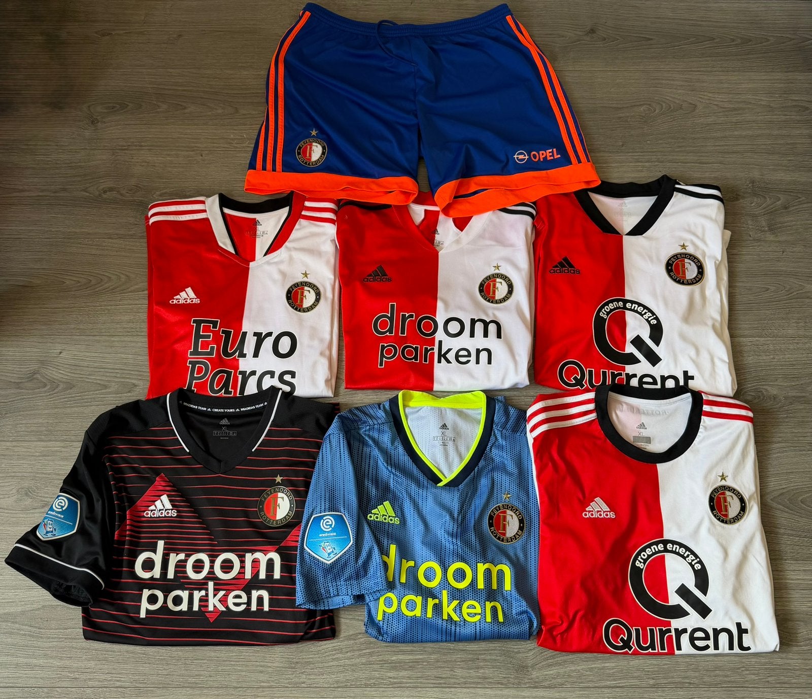 Adidas feyenoord shirts collectie (maat xl), Ophalen of Verzenden, Zo goed als nieuw, Maat 56/58 (XL), Meerkleurig
