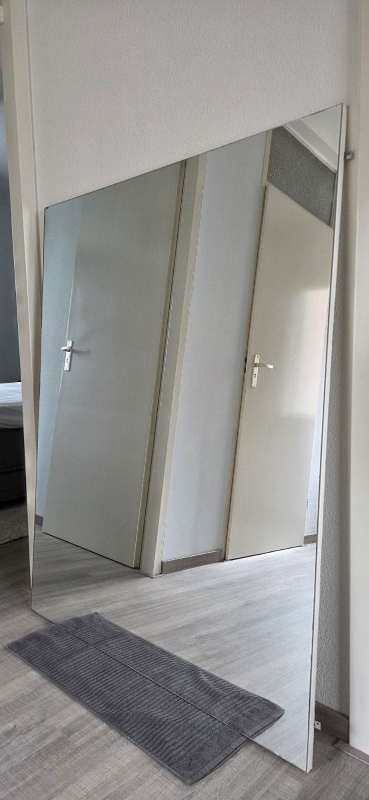 Grote spiegel op plaat - 1.10 x 1.40 m, Huis en Inrichting, Woonaccessoires | Spiegels, Ophalen, Gebruikt, 100 tot 150 cm, 100 tot 125 cm