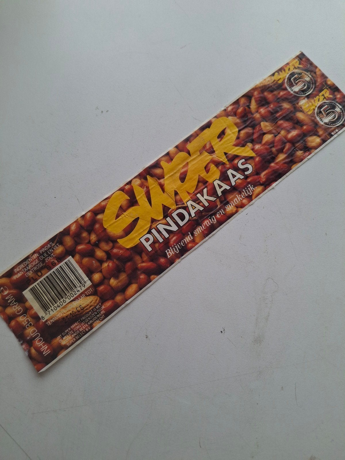 etiket Super Pindakaas, Ophalen of Verzenden, Zo goed als nieuw, Overige typen