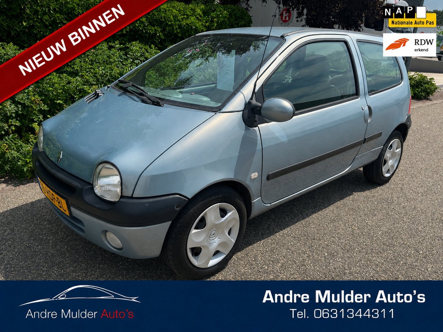 Keurig Nette Renault Twingo 1.2  2002 Blauw 128.000 km Nap, Auto's, Voorwielaandrijving, 600 kg, Origineel Nederlands, Bedrijf