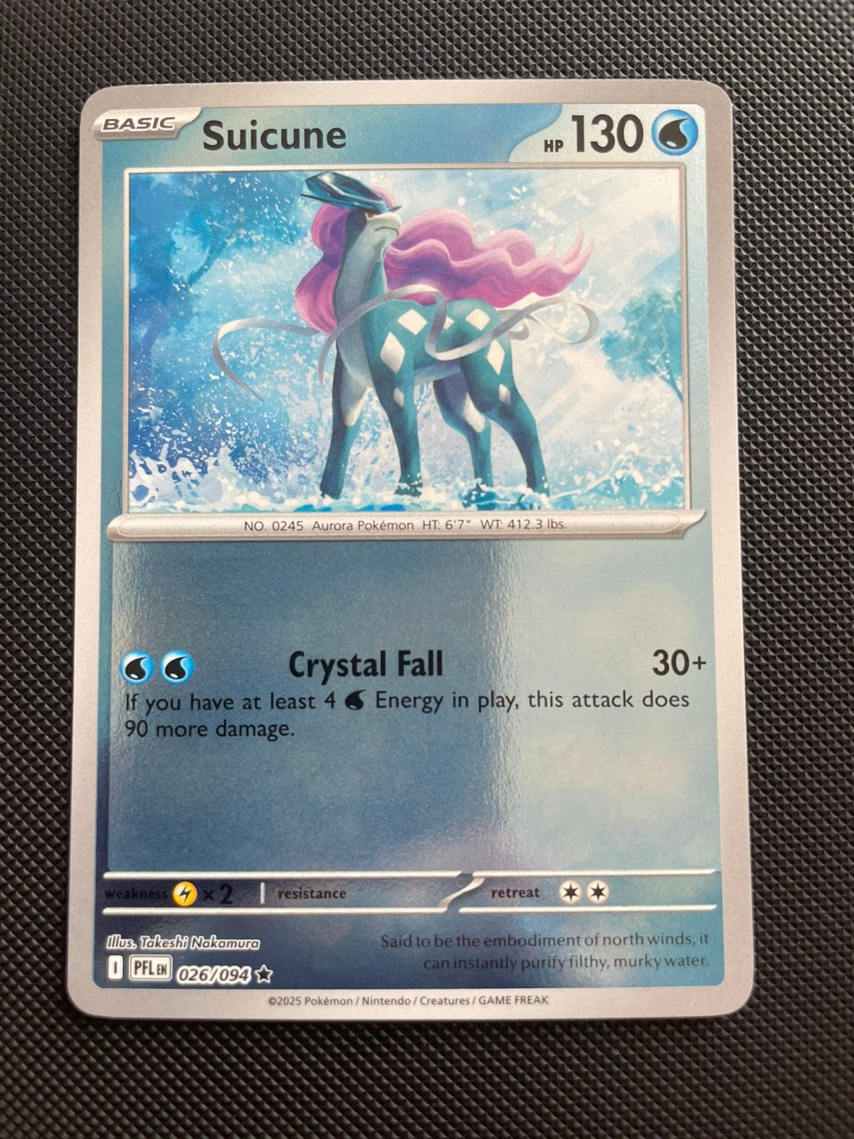 Suicune 026/094 Rare Reverse Holo Phantasmal Flames, Ophalen of Verzenden, Nieuw
