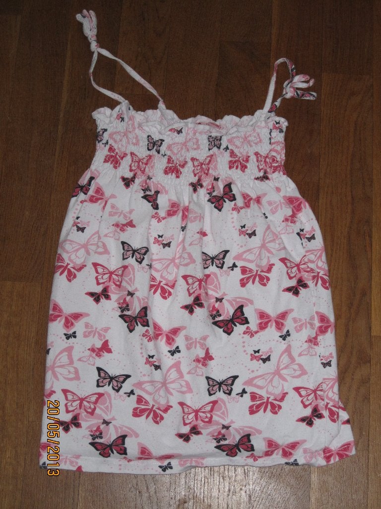 Jurkje / tuniekje met vlinders maat 140, Gebruikt, Meisje, Ophalen of Verzenden, Jurk of Rok