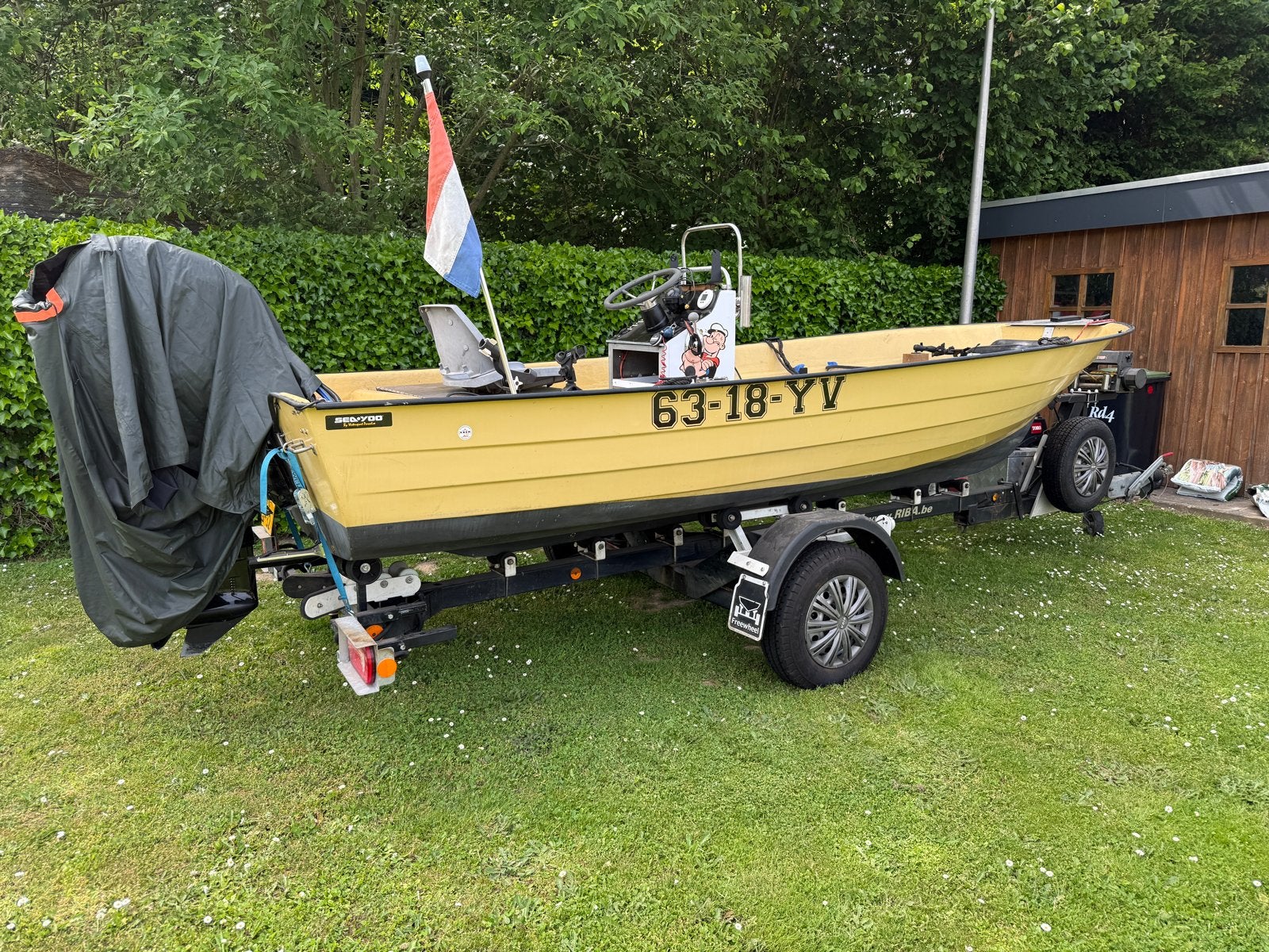 Rana 520 met Riba Boottrailer (zonder motor), Watersport en Boten, Motorboten en Motorjachten, Ophalen, Overige merken, Gebruikt