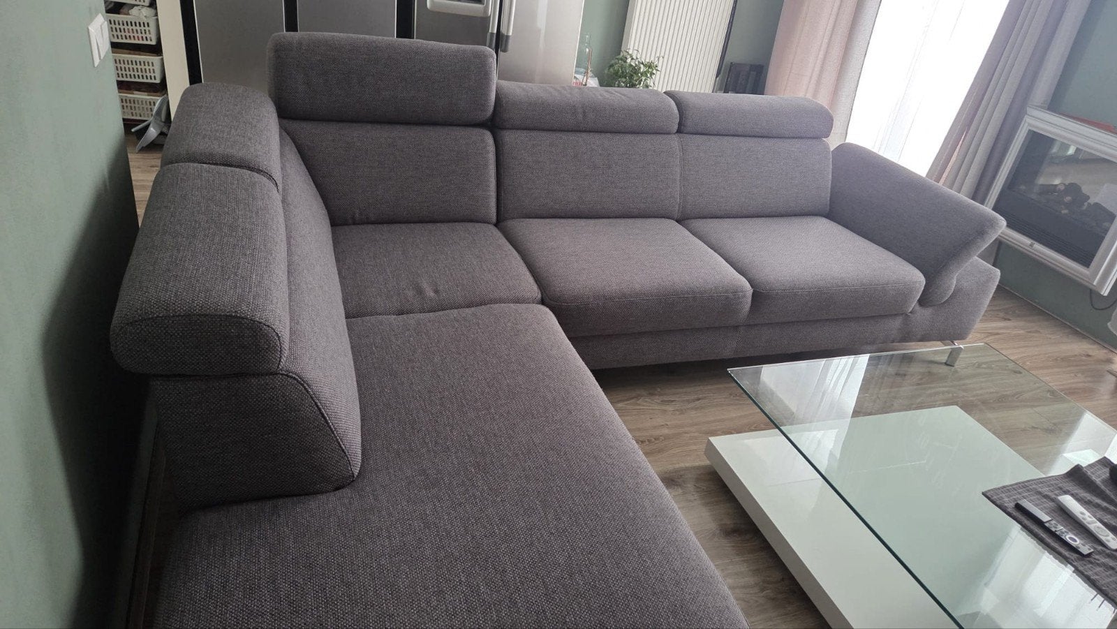 Stijlvolle Montel Urban Hoekbank Met Verstelbare Hoofsteunen, 250 tot 300 cm, Minder dan 75 cm, Hoekbank, Ophalen of Verzenden