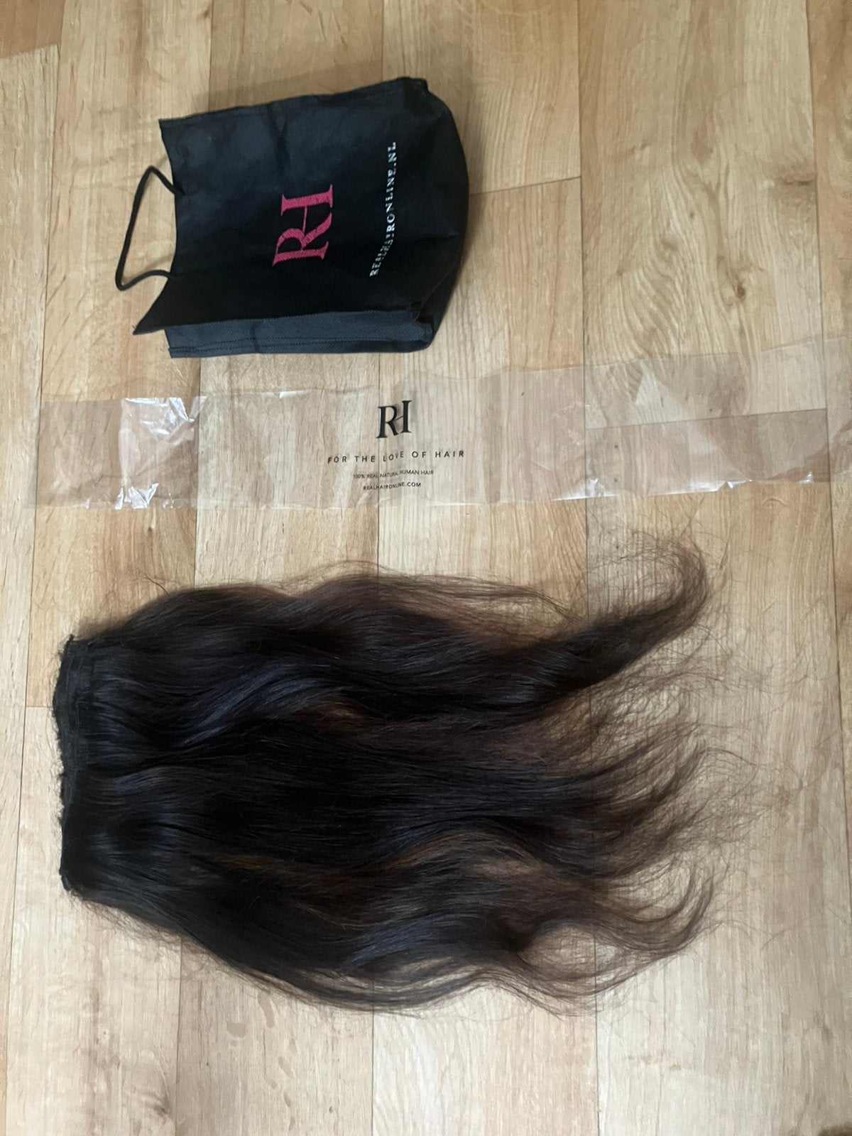 Real Hair Weave Banen 6 stuks 20 inch lichtbruin gedragen, Ophalen of Verzenden, Zo goed als nieuw, Pruik of Haarverlenging
