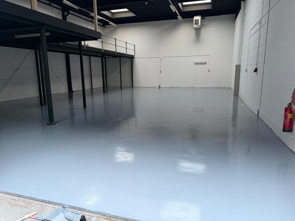 80m2 2K Epoxy Garage vloercoating DHZ Heavy Industrie 100%, 7671DA, DHZ vloercoating-betoncoating, Nieuw, Ophalen of Verzenden