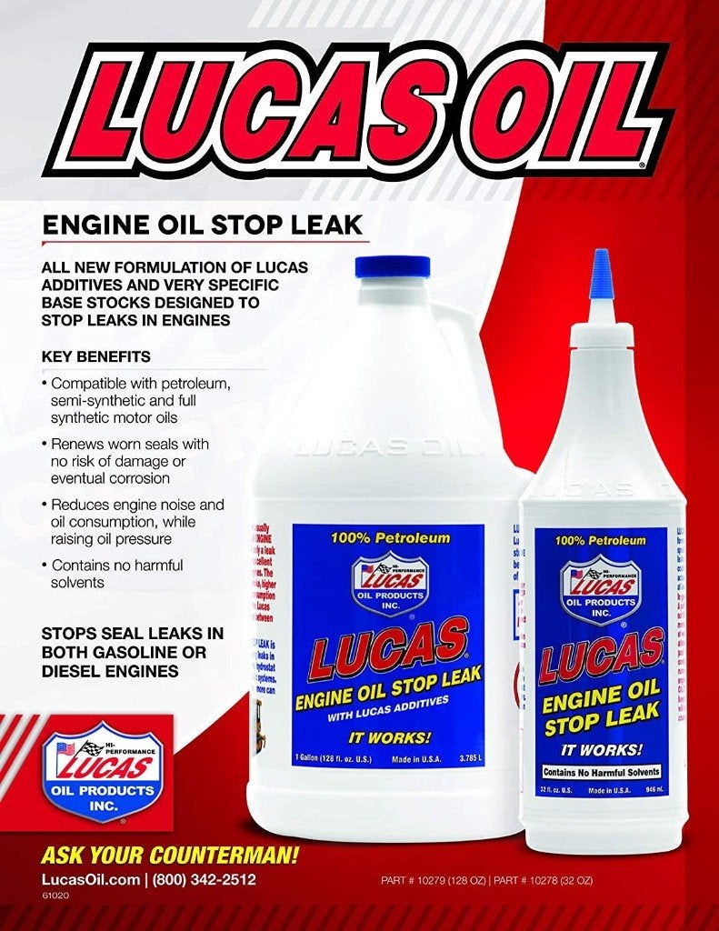Lucas Oil -Engine Oil Stop Leak _Premium olielekkage stopper, Ophalen of Verzenden
