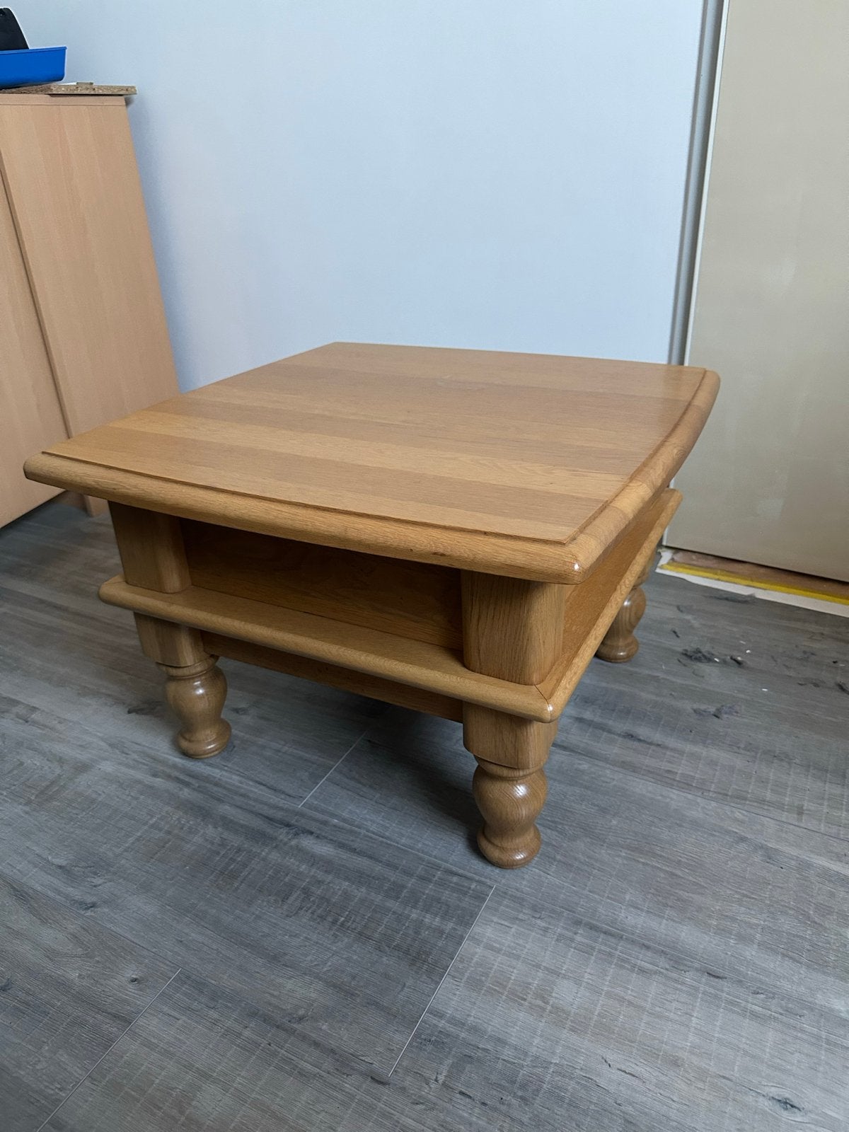 Blank eiken bijzettafel - 70x70x46,5cm, Ophalen, Gebruikt, 50 tot 100 cm, 50 tot 100 cm