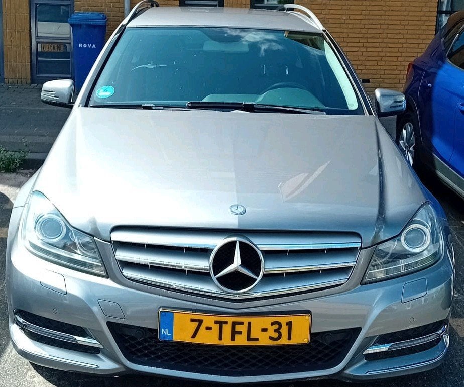 Mercedes-Benz C-Klasse C200 BE Estate Aut7 2014 – Grijs – 13, Auto's, Mercedes-Benz, 1800 kg, 4 cilinders, Origineel Nederlands
