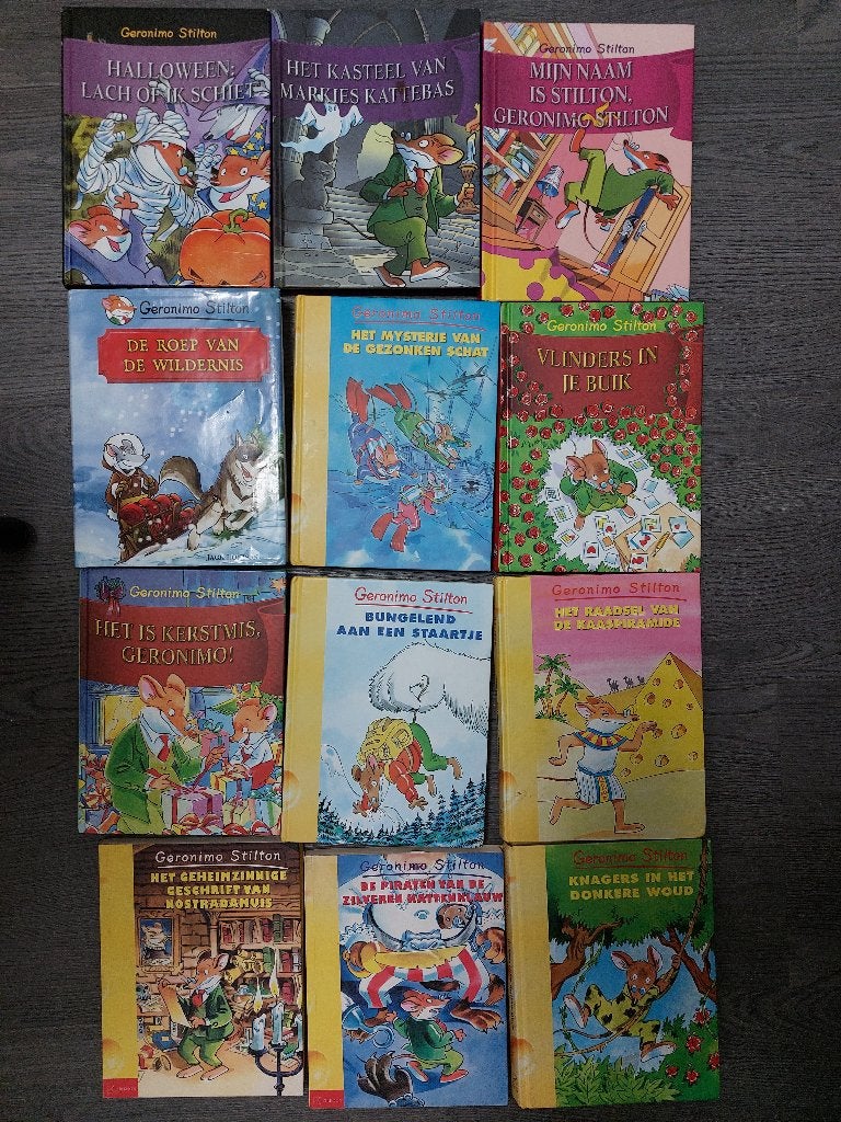 10 boeken van Geronimo Stilton, Ophalen of Verzenden, Zo goed als nieuw, Fictie algemeen