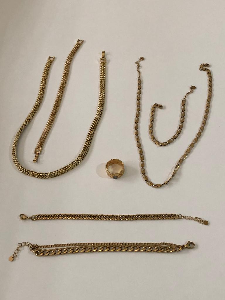 Lot vintage sieraden, Verzenden, Zo goed als nieuw, Goud, Overige materialen