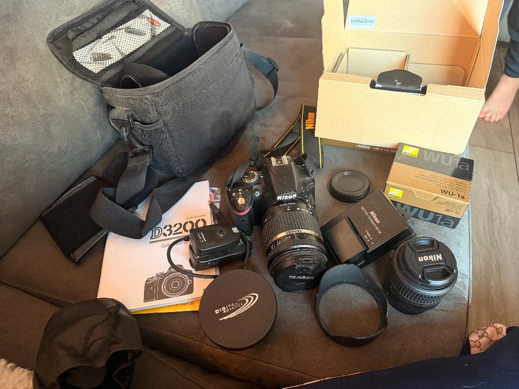 Nikon D3200 Spiegelreflexcamera met accessoires, Ingebouwde flitser, Spiegelreflex, Ophalen of Verzenden, Zo goed als nieuw