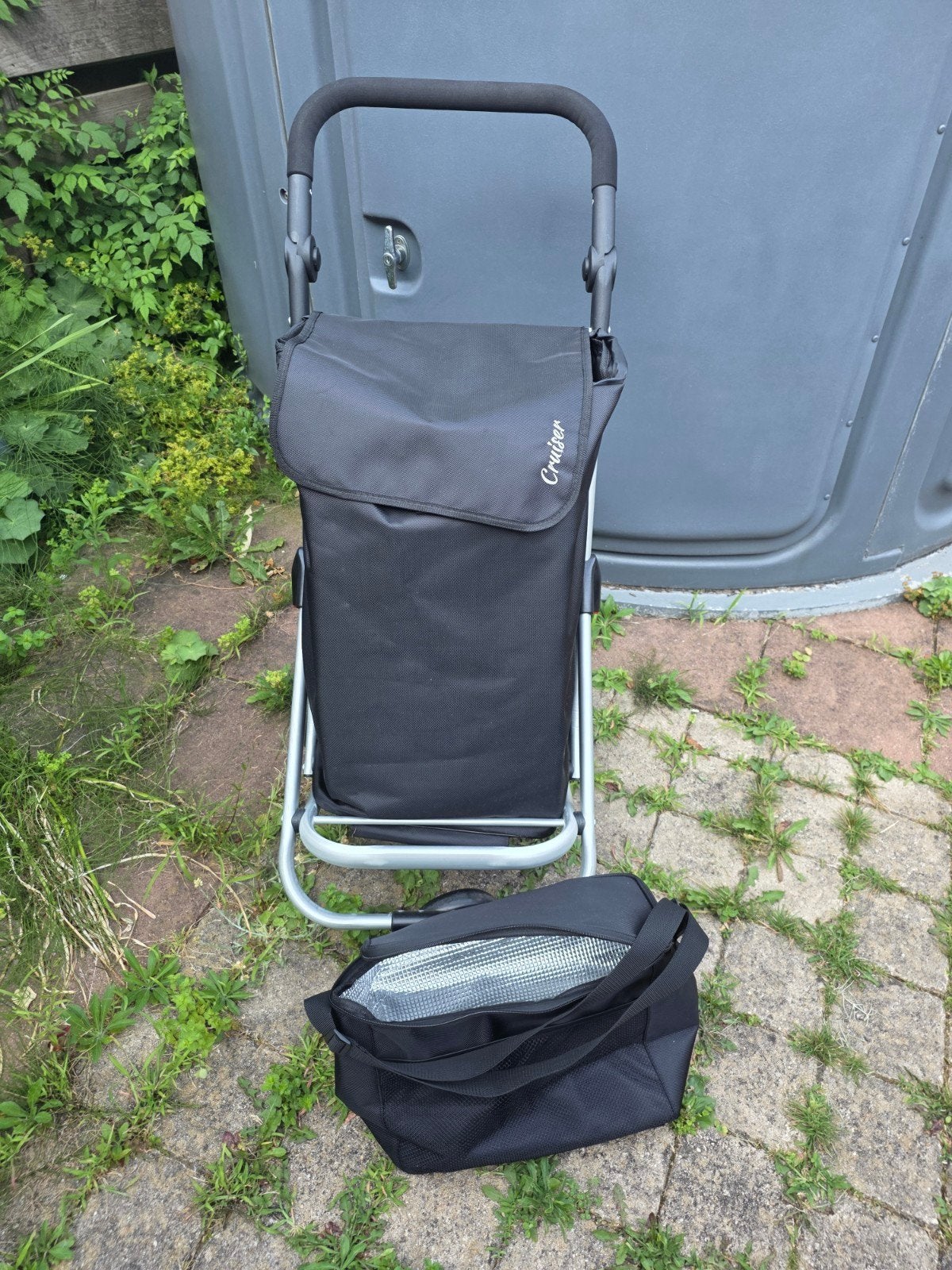 Shoppingcruiser 3 wiel boodschappen trolley met koeltas, 30 cm of meer, Zwart, Nieuw, 60 tot 80 cm
