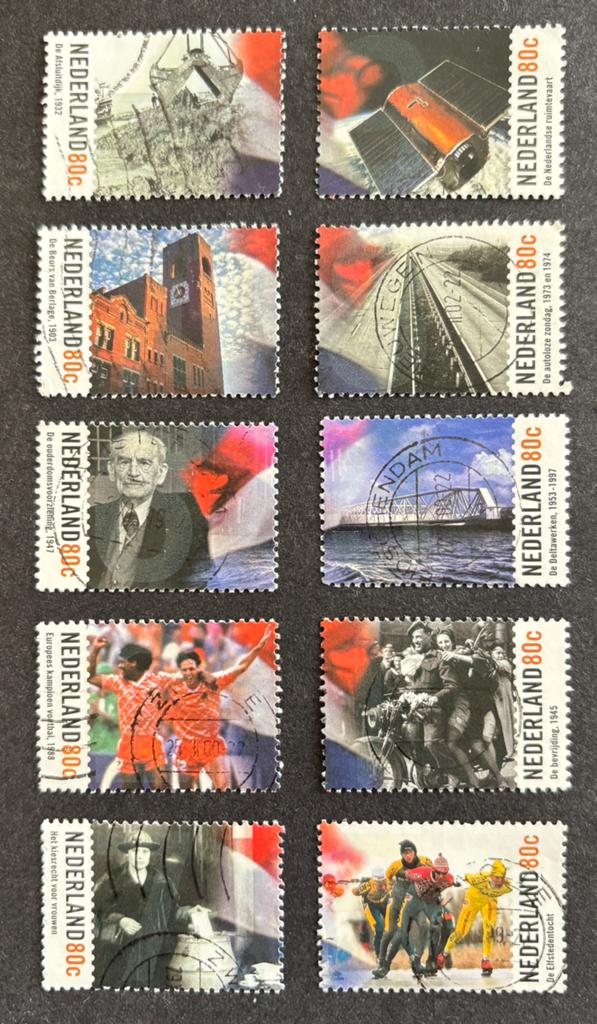 Nvph 1842-1851 gestempeld, Postzegels en Munten, Postzegels | Nederland, Ophalen of Verzenden, Na 1940, Gestempeld