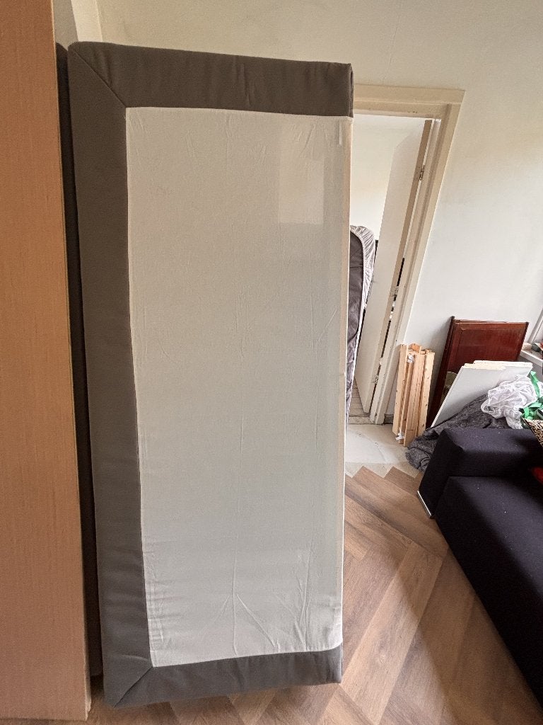 Ikea Espevar bed 160x200cm, Huis en Inrichting, Ophalen, Wit, Tweepersoons, Zo goed als nieuw