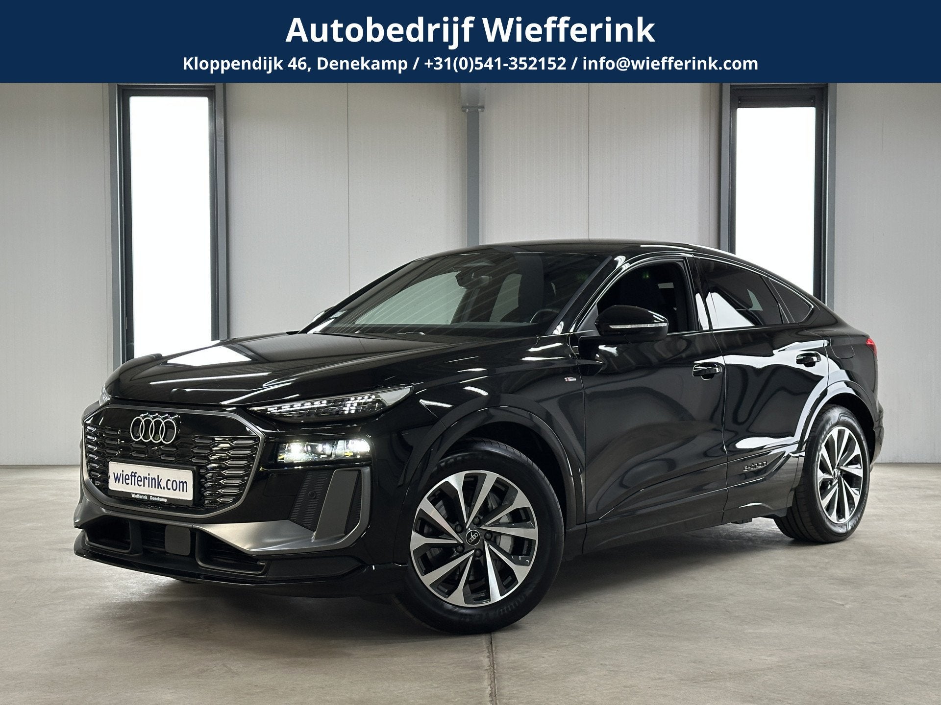 Audi Q6 Sportback e-tron S edition performance 100 kWh 306pk, Automaat, 12 maanden, Gebruikt, Zwart
