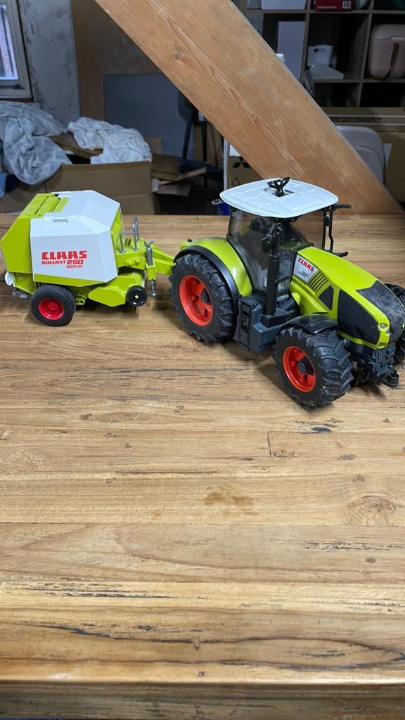 Bruder claas met kar, Ophalen, Gebruikt