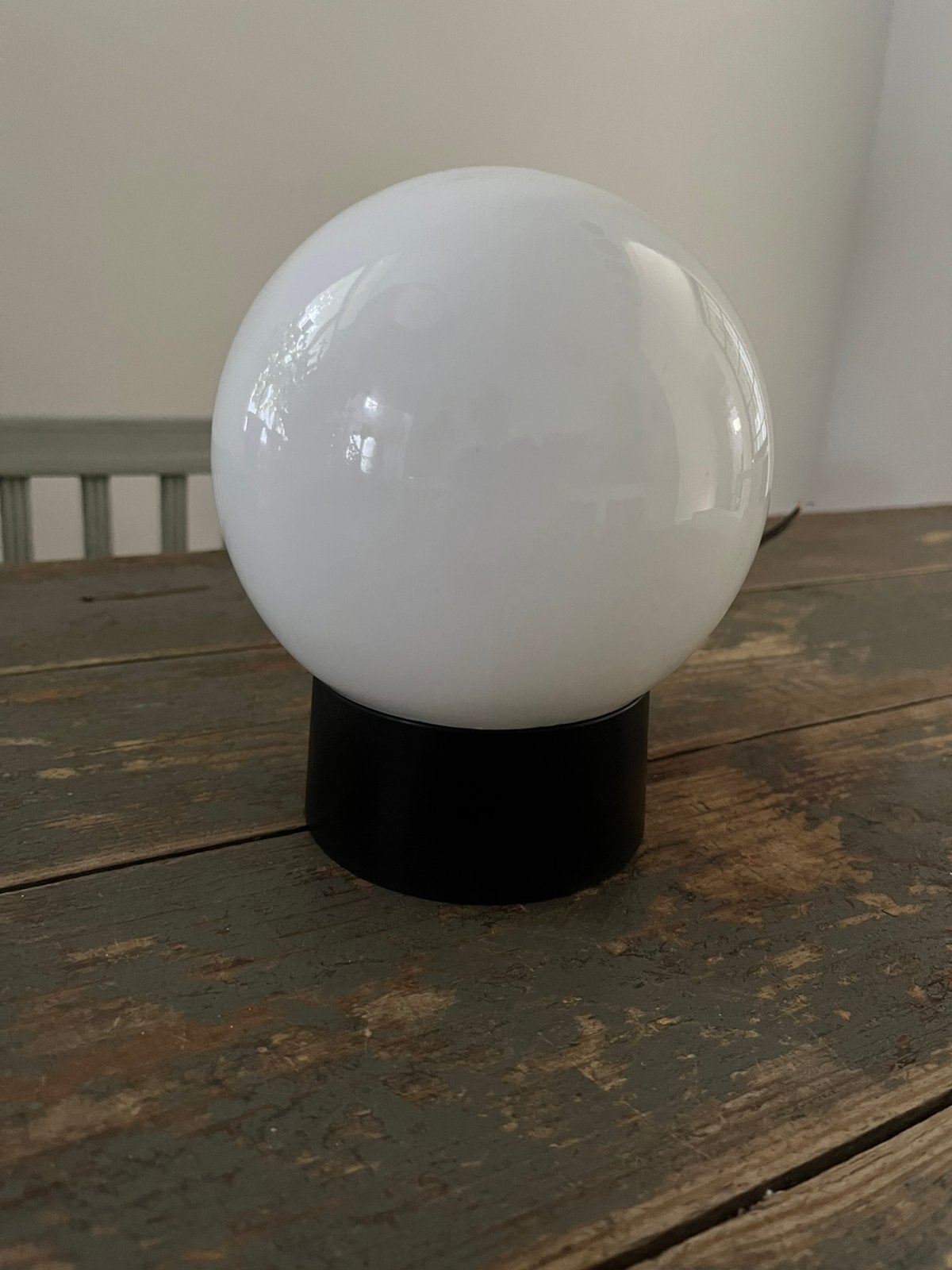 VINTAGE RETRO LAMP PLAFONDLAMP WANDLAMP MELKGLAS BOL, Ophalen of Verzenden