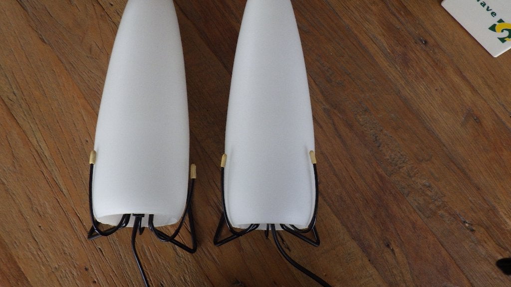 2 mooie vintage Philips wandlampen, Huis en Inrichting, Lampen | Wandlampen, Gebruikt, Meerkleurig, Glas, Wandlamp